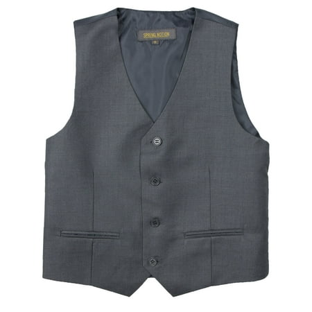 - Spring Notion Big Boys' Two Button Suit Vest, Charcoal