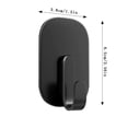 thumbnail image 2 of Tong Hooks 4 Pack ABS Heavy Duty Refrigerator Hooks Black Strong Hangers For Fridge Door Locker Kitchen And, 2 of 5