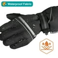thumbnail image 2 of SUN CUBE Ski Gloves Men Women | Waterproof Breathable Snow Gloves | Windproof Winter Outdoor Snowboard Snowmobile Hiking Cycling | Warm Thermal Insulation 3M Thinsulate Zipper Pocket (Black, Small), 2 of 7