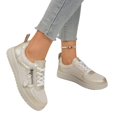 thumbnail image 5 of Willtoo Womens Platform Casual Sneakers Lace Up Side Zipper Low Top Walking Shoes Lightweight Round Toe Fashion Comfort Skate Shoes, 5 of 5