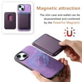 thumbnail image 2 of Allytech 2 in 1 Detachable Wallet Case for iPhone 15, [Thin & Light] [Compatible with MagSafe] Luxury PU Leather Card Holder Soft Bumper Shockproof Anti-Scratch Magnetic Case, Purple, 2 of 11