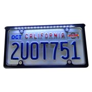 Car License Plate with LED Light for License Plate (Chrome)
