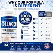 Collagen Peptides Powder Contains Vital Proteins for Skin Hair Nails and Joint Health, Non GMO Gluten Free 25, 20mg Servings