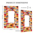 thumbnail image 3 of Fotbe Japanese Style Fish Scales Print Duplex Receptacle Wall Plate, 1-Gang 5.0" x3.0" Wall Outlet Covers, Dual Outlet Faceplates Covers, Color-matched Screws Included-Style U, 3 of 6