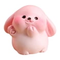 thumbnail image 4 of Rongfmy Statue en Résine Lapin Sculpture Animale Figurine Miniature Étagère de Collection Rose, 4 of 9