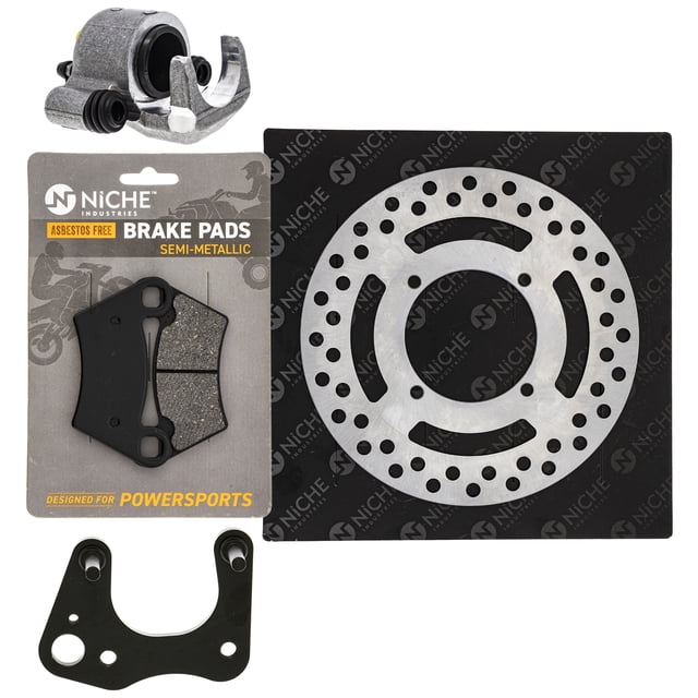 Niche Front Right Brake Rotor Caliper Pad Kit for Polaris Ranger 500 1911374 MK1007867