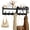 Black, variant on 29"Coat Rack Wall Mount, Brown Pine Solid Board,With Storage Rack, 4-in-1 Wall-Mounted Coat Key Rack with 11 Hooks, Can Hang Coats, Hats, Jackets, Keys,Suitable for Bedrooms, Living Rooms(Black)