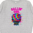 thumbnail image 3 of Inktastic Ballin' Girl Basketball Rainbow Splash Youth Sweatshirt, 3 of 4