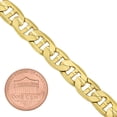 thumbnail image 3 of The Bling Factory 8.8 mm Polished 14k Yellow Gold Plated Flat Mariner Chain Necklace, 3 of 6