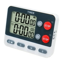 Kitchen Digital Timer with 2 Channel Timing Capability and Easy to Read LCD for Home and Professional Use