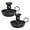 2set, variant on ABCISI Candlestick Holders, Black Taper Candle Holders, Retro Chamberstick Candle Holder, Iron Matte Candle Stand for Wedding, Dining, Party, Home Decoration (Set of 2)