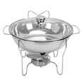 thumbnail image 2 of Round Food Warmer Set, Stainless Steel Buffet Server with Fuel Can for Banquets Dish Continuous Heating and Insulation, 2 of 7