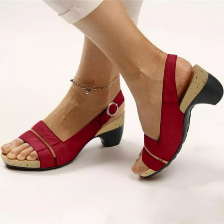 

Women s Ladies Fashion Casual Solid Open Toe Platforms Sandals Beach Shoes Black 6.3702