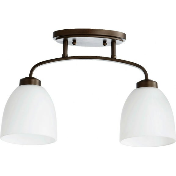 Quorum Lighting - Two Light Ceiling Mount - Reyes - 2 Light Semi-Flush Mount in