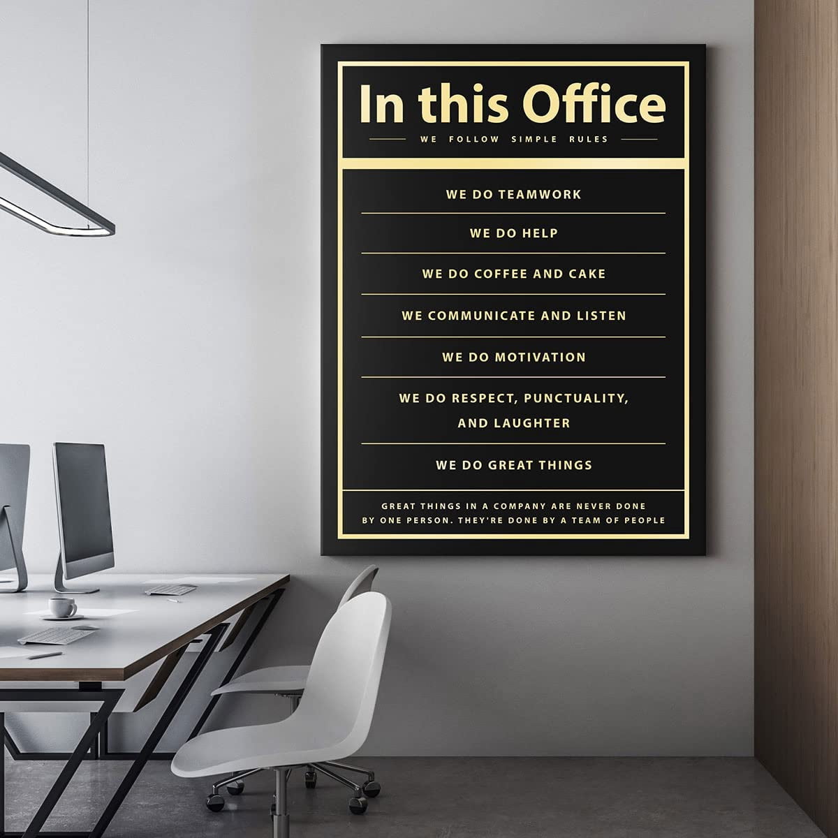 in This Office We Do Print Poster Wall Art Canvas Artwork Wall Decor Office Inspirational Sign Team Prints Painting Art Prints Picture Business Office Decoration No Frame