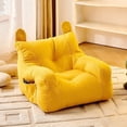 thumbnail image 5 of Bookk Cute Ear Sofa Bed & Bed Mat Bright Yellow Linen Bed For Small & Medium And Cats Soft Washable For Cats Beds &, 5 of 5