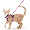 thumbnail image 1 of Arnés y correa para gatos para caminar, arneses de chaleco ajustables suaves a prueba de Escape para gatos, chaqueta transpirable de fácil Control brillar Hogar, 1 of 5