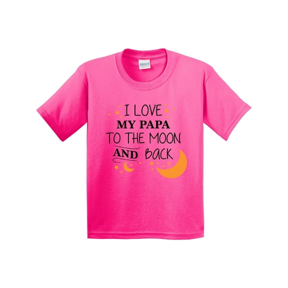 Inktastic I Love My Papa to the Moon and Back Youth T-Shirt