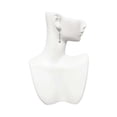 thumbnail image 2 of Silvertone Mini Scroll Heart Crystal Madison Leverback Earrings, 2 of 2