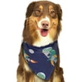 thumbnail image 6 of Naloa Astronaut Dinosaur and Space Dog Bandanas 1PC Washable Triangle Dog Scarfs Premium Durable Fabric, for Small Medium Large Dogs and Cats, 6 of 6