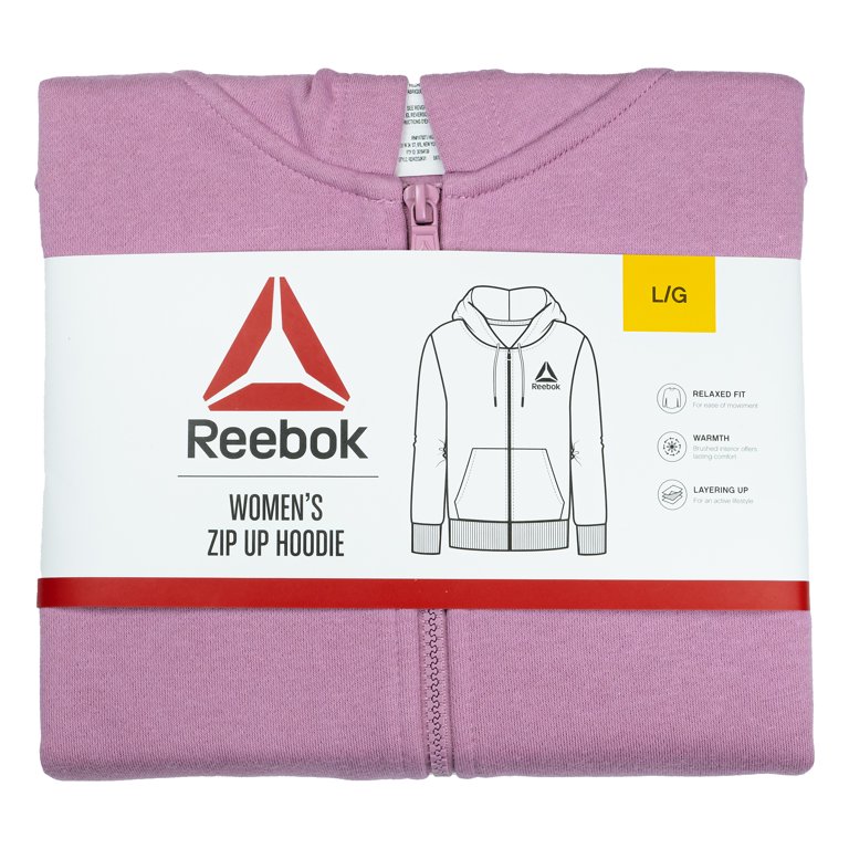 Reebok Women's Fleece Warm-Up Hoodie, Sizes XS-XXXL 