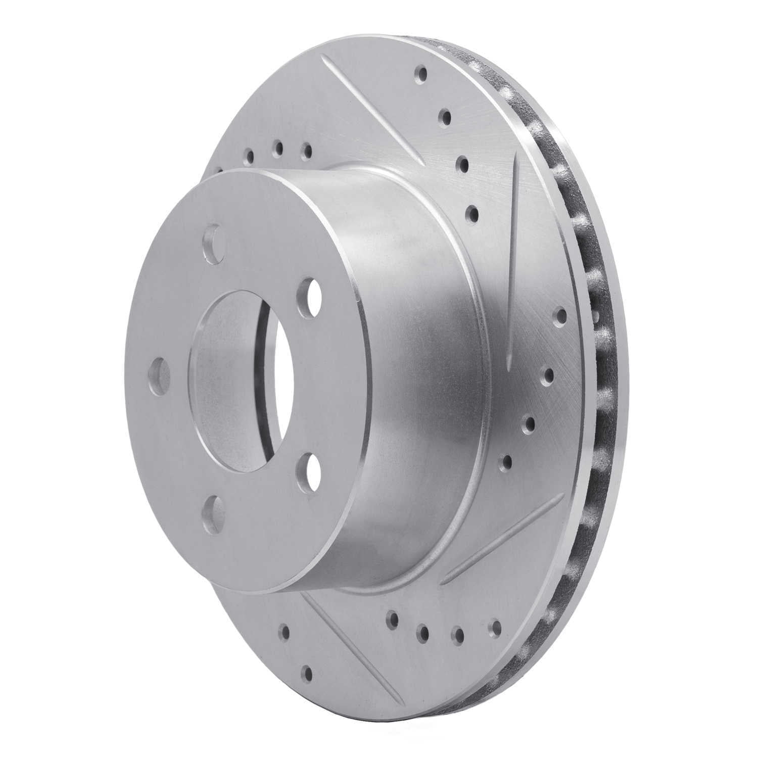 Dynamic Friction Company 631-42022R DFC Brake Rotor - Drilled And Slotted - Silver