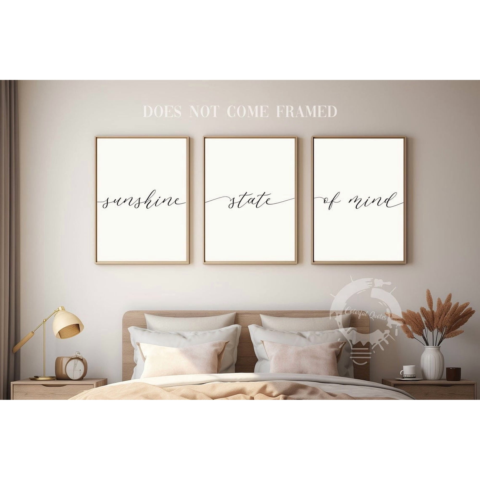Set Of 3 Sunshine State Of Mind Wall Art Prints Minimalist Home Modern Living Room And Office Decor