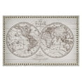 thumbnail image 2 of Allen, Candace 18x14 Gold Ornate Wood Framed with Double Matting Museum Art Print Titled - Vintage Wood World Maps 1, 2 of 4