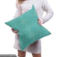thumbnail image 5 of Ambesonne Geometric Fabric by the Yard Upholstery, Grunge Dots as Squares, 5 Yards, Seafoam and Beige, 5 of 5