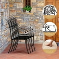 thumbnail image 5 of 9-Piece Cast Aluminum Outdoor Table and Chairs, Classic Vintage Patio Dining Set for 8 Include 87" Rectangular Patio Dining Table and 8 Chairs with Removable Cushion and Umbrella Hole, 5 of 5