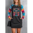 thumbnail image 3 of ABPHQTO Vestido tipo camiseta fruncido con gráfico divertido de Pizzatarian negro para mujer, 3 of 5