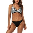 thumbnail image 1 of Charmo Women Triangle Bikini Set Self-tied Back Bathing Suits High Cut 2 Piece Swimsuits, 1 of 6