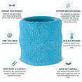 thumbnail image 4 of Suddora Wrist Sweatbands Also Available in Neon Colors - Athletic Cotton Terry Cloth Wristband for Sports (Pair) (Neon Blue), 4 of 7