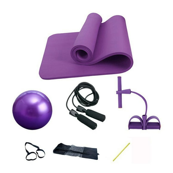 Yoga Ball Pilates Pad Set Yoga Ball Yoga Mat Skipping Ropes Resistance Band