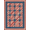 Red White Blue, Pattern 5, variant on ODIKA 8'x10' Washable Area Rug Durable, Non-Slip Door Striped Motif Border Independence Welcome July Patriotic Refined Structured for Living Room, Under Sectional, Family