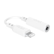 onn Lightning to 3.5 mm Aux Adapter, MFi Certified, White