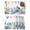 White, variant on Palm Leaves Placemats Set of 8, Cotton Linen Fabric Place Mats, Summer Botanical Tropical Plants Washable Decorative Table Mats Protector for Home Kitchen Dining Wedding Party Coffee Tables