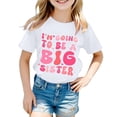 thumbnail image 2 of ibiyuan Big Sister Shirts for Toddler Girls Promoted To Girls Outfit Embroidered T-Shirt Big Sis Announcement Girl Short Sleeve Girls Shirts Big Sister Gift Tees Girl Tops 5t, 2 of 4