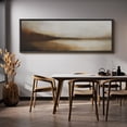 thumbnail image 6 of Large Framed Canvas Wall Art Neutral Brown Wabi Sabi Abstract Print for Modern Living Room Decoration - 60"x20" Black Framed, 6 of 8