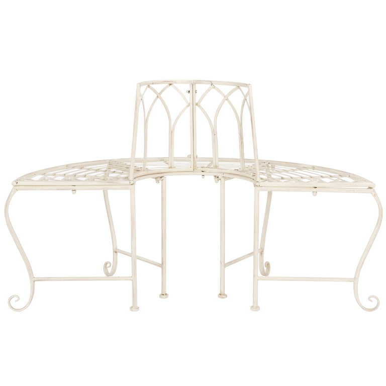 Safavieh Abia 50-Inch Iron Tree Bench, Antique White photo 5