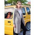 thumbnail image 5 of Womens Hoodies Sweatshirts with Zipper Oversized Fashion Long Hooded Fall Winter Jackets with Pockets Gray M, 5 of 8
