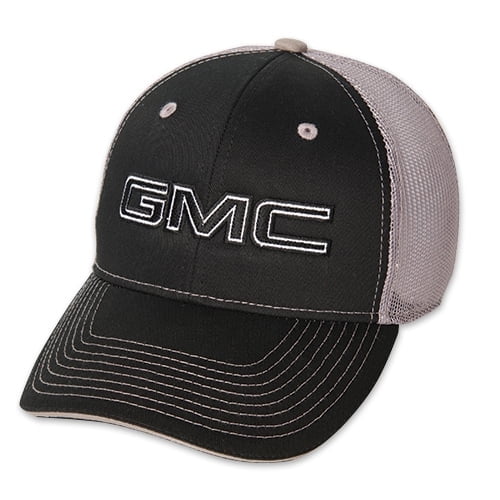 GMC Black with Gray Mesh Trucker Hat - Adult Size