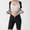 Silver, variant on Ynynloco Sauna Suit for Women Full Body Waist Trainer Short Sleeve Sweat Suit Zipper Compression Shirts with Shorts Full Body Shaper