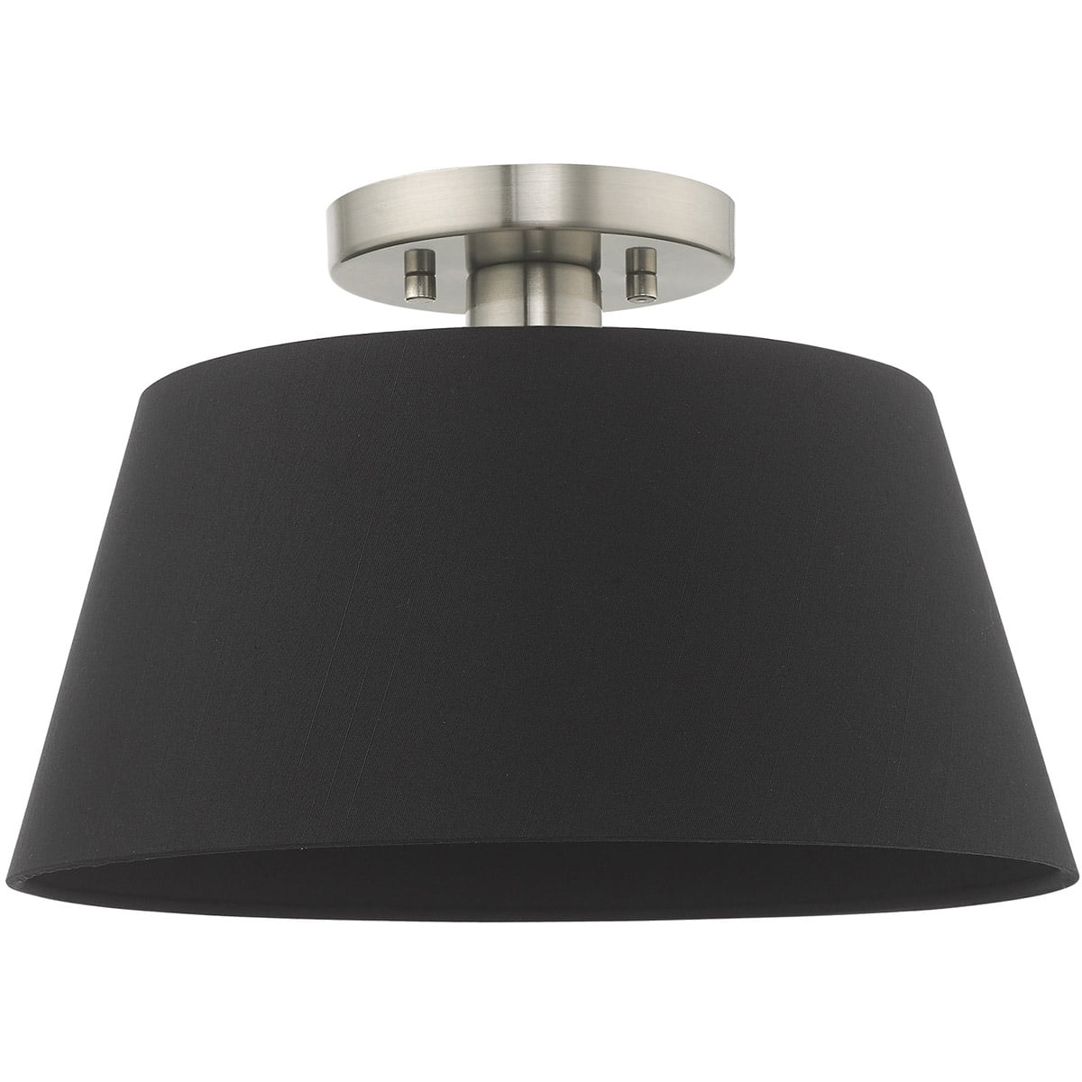 1 Light Brushed Nickel Ceiling Light fixture with Steel base material