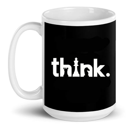 

Think Chess Matching Gambit Chess Player And Chess Love Gift Ceramic Mug 15oz (White;15oz)