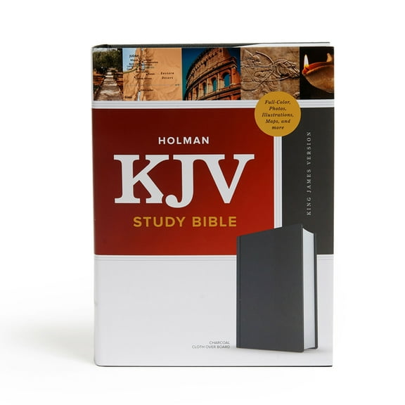 KJV Study Bible, Full-Color, Charcoal Cloth Over Board, (Hardcover)