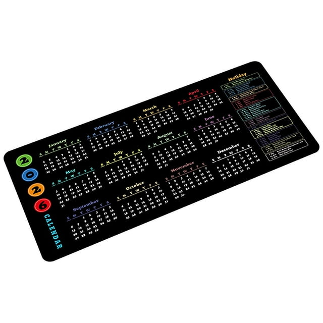 C 2026 Calendar Mouse Pad Compact Desk Mat For Office Use Non Slip Rubber Mousepad With Yearly Schedule For Computer Laptop Gaming