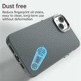 thumbnail image 4 of For iPhone 14 13 Case Cell Phone Hybrid Back Cover Carbon Fiber Texture - Grey, 4 of 5