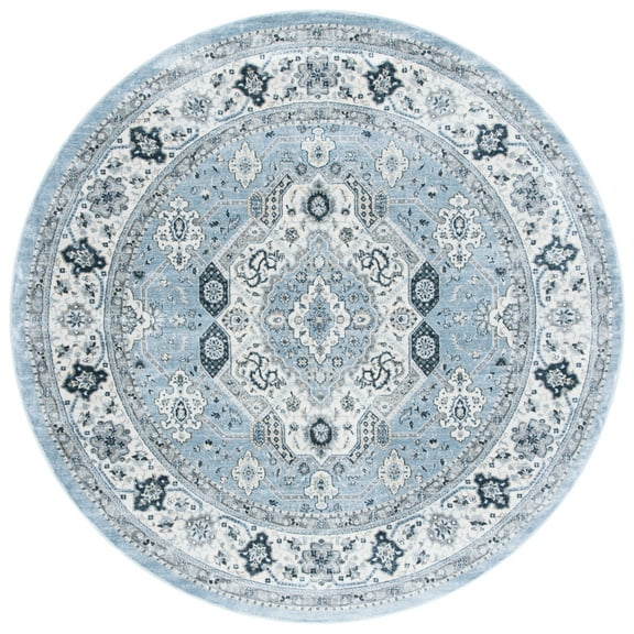 SAFAVIEH Isabella Zander Oriental Area Rug, Blue/Cream, 4' x 4' Round