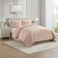 thumbnail image 2 of VCNY Home Pink Gingham 3-Piece Adult Microfiber Quilt Set, King, 2 of 6